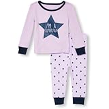 THE CHILDREN'S PLACE(ザ・チルドレンズプレイス) グリッタートップ&スタープリントパンツパジャマセット スリープウェア 3～6ヶ月【並行輸入】