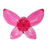 TOOGOO ( R ) 5点バタフライデザイン引き出しプルドアキャビネットノブハンドル--透明フクシア