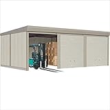 タクボガレージ　カールフォーマ　CM-S9353　多雪型　標準型　3台用　『シャッター車庫　ガレージ』 ムーンホワイト