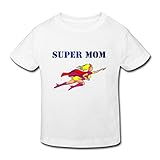 星 ２～６歳子供 男女兼用 半袖 ティー Tシャツ April Fool Day かっこいい White 5-6 Toddler