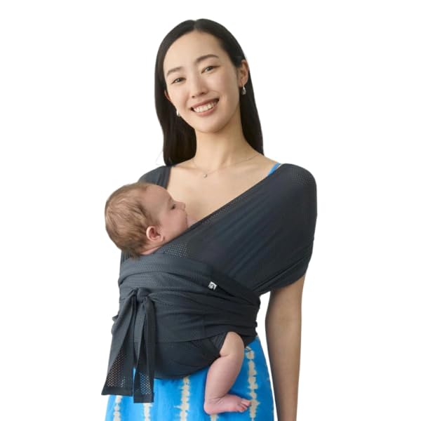 【ヘッドサポート入り】コニー抱っこ紐 FLEX サイズ調節 AirMesh (Konny) 夏用 抱っこ紐 エアーメッシュ素材 涼しく快適 ママパパ兼用 ベビー スリング 新生児~20kg 国際安全認証取得 赤ちゃん 寝かしつけ 出産祝い 収納袋付き