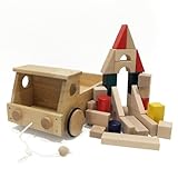 【日本製木のおもちゃ】トラック積木