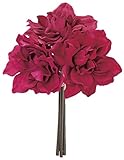 asca 造花 ダリア (1束3本) 全長20cm・直径11cm・花径9cm レッド A-33190-002