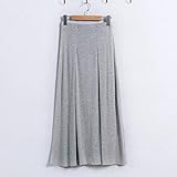 (マーシェル) Marshel マタニティ マキシ丈 フレア スカート 春夏 シンプル グレー L