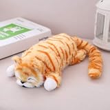 自動的に転覆します ぬいぐるみ 転がる猫 笑い転げる猫 電動ぬいぐるみ 子供を笑わせるいいおもちゃ(イエロ)