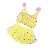 (プタス)Putars 子供用 ガールズ 水着 二点セット 水玉模様 薄絹 快適 水泳 スイミング ビーチ 温泉 キッズ水着 かわいい オシャレ ファッション 5-7歳