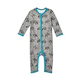 Me Too 100 %メリノウール/竹Romper Playsuitパジャマ – グレー( 3 m-24 m ) カラー: ブルー