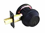 Design House 702282 Commercial Grade C-Series Single Cylinder Deadbolt 2-Way Latch, Brushed Bronze F
