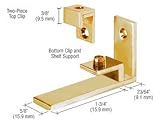 C.R. LAURENCE MC04BR CRL Brass Combined Shelf Support and Mirror Clip C.R. Laurence [並行輸入品]