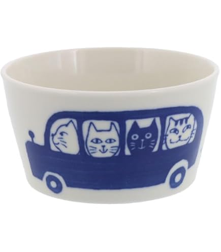 Amazon.co.jp: ヤマ吾陶器 ボウル 器 食器 セット 猫 和風 美濃焼