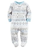 カーターズ ロンパース carter's 男の子用トライバルブルーグレーフリース足つきカバーオール (3months(55-61cm)) [並行輸入品]