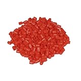 uxcell　PVC絶縁エンドキャップ　400 Pcs 14mm丈 8mm内径　レッド