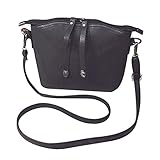 AmazingDeal レディース PUレザー 無地 斜めがけ トートバッグ 着回し 調整できる ファション (クロ)