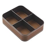 InterDesign デスクトレイ オフィス用品 小物 文具 収納 オーガナイザー Laredo 4マス ブラウン/ダークブラウン 63731EJ