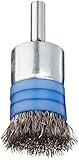 Weiler Wire End Brush, Banded, Solid End, Round Shank, Stainless Steel 302, Crimped Wire, 3/4" Diame