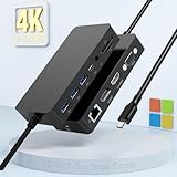 マイクロソフト Surface ドック USB C Surface Dock トリプルディスプレイ(4K DP+HDMI+VGA), Surface ドッキングステーション Surface Pro 11/10/9/8/X/7+ /7, Surface Laptop 7/6/5/4/3, Surface Go 4/3/2/1, Surface Laptop Studio 2/1に対応