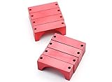 Red Anodized CNC Semicircle Alloy Tube Clamp (incl.screws) 25mm