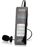Bluetooth対応4GBメモリー内蔵ボイスレコーダー 携帯の会話を録音可能 ハンズフリー通話対応 長時間録音 固定電話にも対応可 FMTVR188
