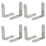 uxcell ブラケット アングルブラケット ステンレススチール L字型 家具部品 留め具 ファスナー コーナー 8個入り