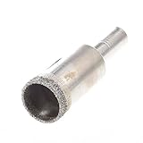 ホールソー，SODIAL(R)5/8"の直径のダイヤモンドコーティング　ガラスタイルカッティング　ホールソー　シルバートーン