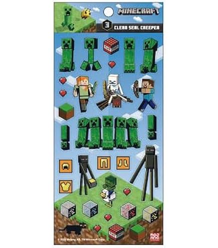 Amazon.co.jp: マインクラフト レンチキュラー3Dステッカーセット