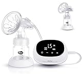 elfish 搾乳器 電動 さく乳器 滅菌済なので衛生的 LCD液晶表示 母乳アシスト 赤ちゃんの飲むリズムを忠実に再現したタイプ マッサージ機能付き 哺乳びん付き 150ml 　