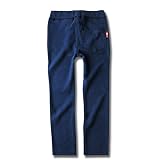 (ディーティー) DT キッズ M1-2 全20色 美脚ストレート ストレッチ パンツ ロング パンツ カラー レギパン 95 ネイビー