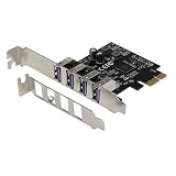 Sedna - PCI Express USB 3.0 4 Port Adapter (4×外部USB3.0ポート), 電源接続は必要ありません。Mac ProとPCのための良いです (ロープロファイル金属製のブラケット付き)
