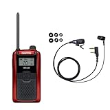 ケンウッド 特定小電力 トランシーバー DEMITOS UBZ-LU20 + 対応 イヤホンマイク BLUE CENTURY K012H セット (レッド, 1台セット)