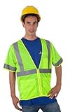 Liberty HiVizGard Polyester All Mesh Fabric Class 3 Safety Vest with 2 Wide Silver Reflective Stripe