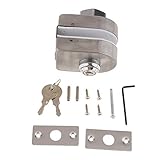 P Prettyia ガラス　ドアロックラッチ　ロータリーノブ　開閉　全2種選べる - 両方のサイドラッチ