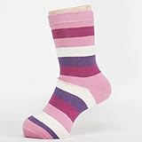 (グレェド) Groedoキッズ ソックス サイズ1-2 ( 12 ～ 14 cm) オーキッド ・コルドベス ・ きなり ・ 紫 ストライプ オーガニックコットン