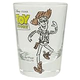 トイストーリー[ガラスコップ]ミニグラス/ウッディ バズ エイリアン ディズニー【ウッディ 】