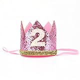 Huele Baby Girl 2 nd Birthday tiara- Golden Crown誕生日ヘッドバンド