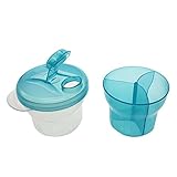 MMRM ベビーフードフルーツミルク　パウダーディスペンサー　3グリッド回転非流出ストレージコンテナ　ブルー