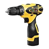 URCERI 電動ドリル ドリルドライバー 16.8V コードレス 2000mAh大容量電池 二段変速18+1段階トルク調節 最大36N.m 過負荷保護 過熱保護 放電保護 LEDライト 30ビット 