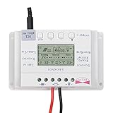 Sun YOBA 液晶ディスプレイ互換性PWM太陽エネルギー充電コントローラー 20A 12V/24Vオートスイッチ