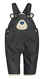(コ-ランド) Co-land サロペット 子供服 女の子 男の子 オーバーオール 可愛いクマ ベビー パンツ ロンパース お洒落 柔らかい 70 ブラック