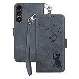 TOO&SOO 適用 Moto G64 5G ケース 手帳型 モトローラ g64y カバー スタンド機能 マグネット カード収納 耐衝撃 全面保護 携帯カバー 可愛い音乐 猫柄 柔らかいTPU Motorola moto g64 / g64y / g54 / motoG54 Power 5G ケース - ローズパウダー