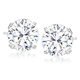 Ross-Simons 8.00 ct. t.w.CZ スタッドイヤリング 14kt ホワイトゴールド