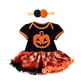 ハロウィン ロンパース 子供、三番目の店 幼児の赤ちゃんの女の子 ハロウィン パンプキンのボウのパーティードレスの服のドレス