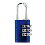 可変式アルミ番号錠3ダイヤルL323 青 青