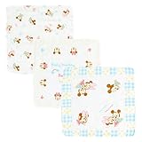 日本製ディズニーベビー新生児ミッキー＆ミニーガーゼハンカチ( 32cm×32cm)