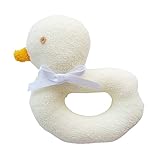 日本製 ベビー用ラトル　リング型　鈴入りがらがら　ひよこ　クリーム