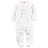 カーターズ（Carter's) 女の子用カラフルミンティゾウさんパイル地足つきカバーオール (newborn(-55cm)) [並行輸入品]