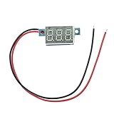 デジタルディスプレイ電圧計 ミニパネル 3桁レッド 3.3V-17V 電圧メーターゲージ