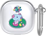 【elago】 Galaxy Buds2 Pro/Buds 2 / Buds Pro/Buds Live 対応 ケース クリア BT21 公式 グッズ クリアケース カラビナ 付き アクセサリー [ ギャラクシーバッズ 2 プロ / ギャラクシーバッズ2 対応 ] LINE FRIENDS BT21 JELLY CANDY MANG