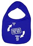 Dirty Fingers, Instructions for use, Boy Girl Feeding Bib, Royal Blue by Dirty Fingers