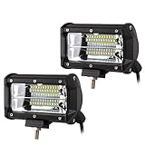 LED作業灯 ワークライト 広角タイプ 角型 ledライト 72w 投光器 12v-24v 兼用 防水 防塵 防震 取付け自由 省エネルギー バックライト 各種作業車に対応 吉普 SUV ATV UT
