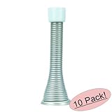 Designers Impressions Satin Nickel Spring Door Stop w/ Rubber Bumper: 1688 - 10 Pack [並行輸入品]